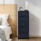Sorbus Narrow 5 Drawers Nightstand with Steel Frame, Wood Top, Easy Pull Fabric Bins for Home, Bedroom, Office & Dorm